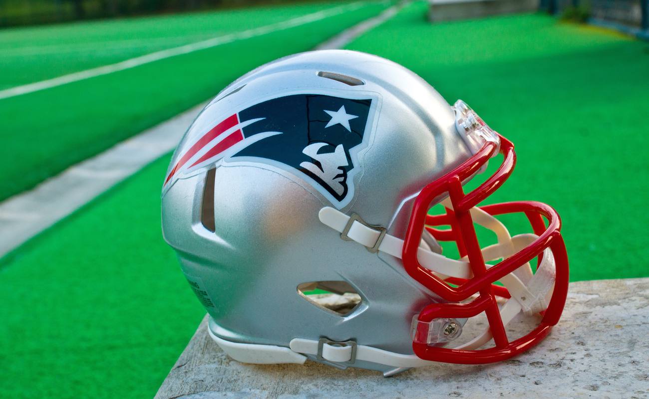 New England Patriots football helmet