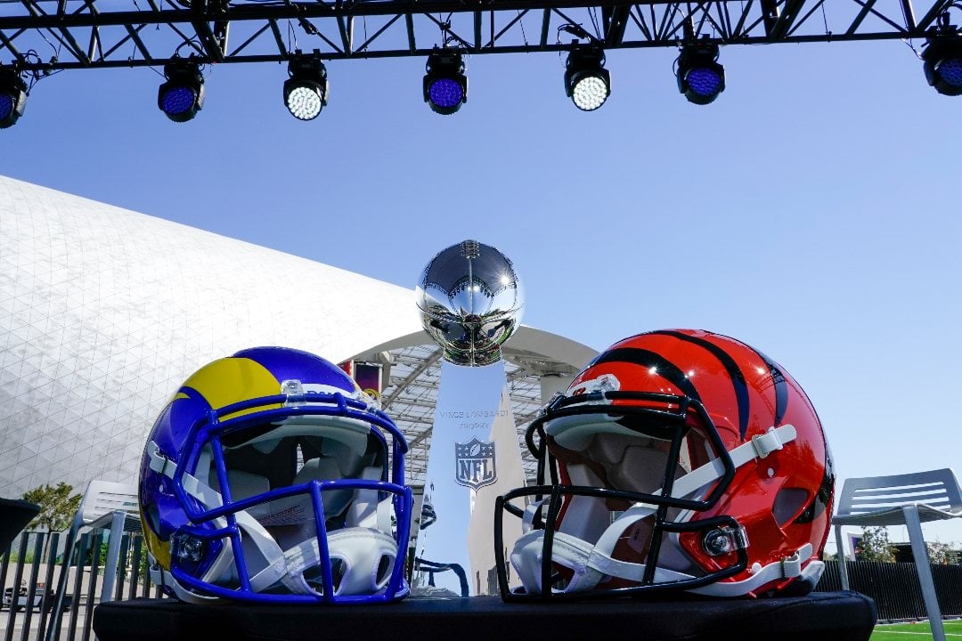 Vince Lombardi Trophy on display at NFL store in Las Vegas