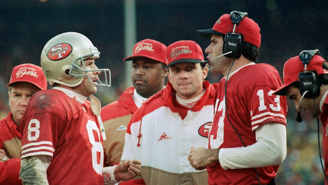 49ERS/CHARGERS - Jerry Rice crosses the 20 yd line with Chargers