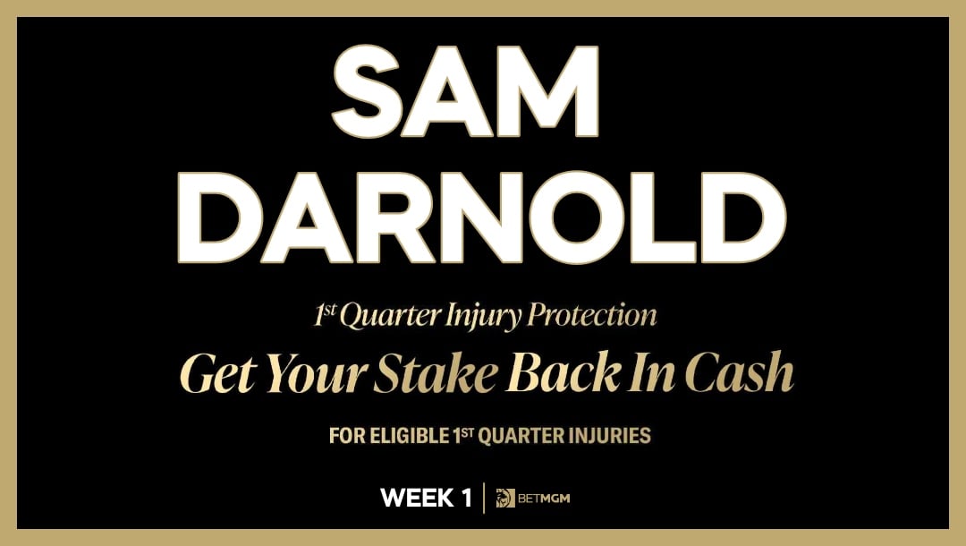 Sam Darnold OUT: BetMGM Prop Bet Stakes Refunded